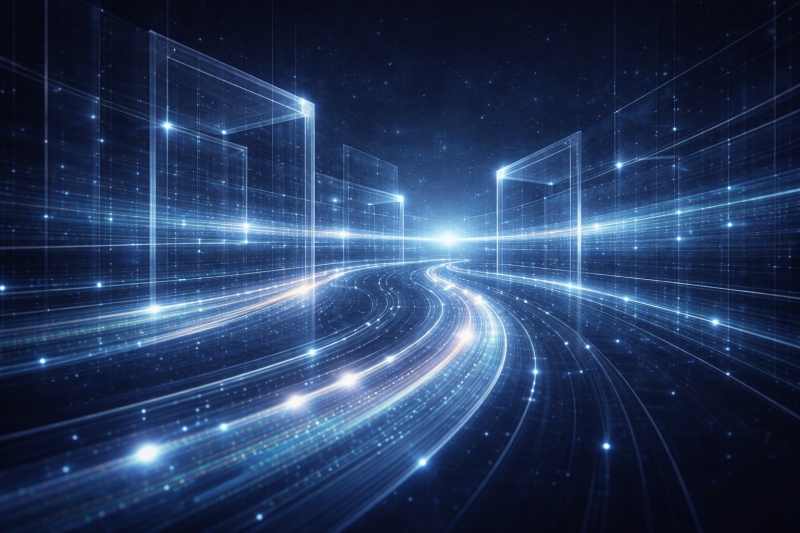 Dynamic luminous network pathways representing governed autonomy, intelligent control systems, and enterprise digital transformation at scale.